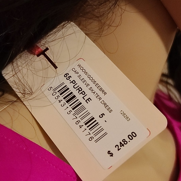 Ted Baker Pink Cap Sleeve Skater Dress - Picture 6 of 8